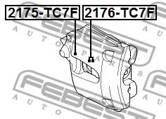 FEBEST 2175-TC7F Repair Kit, brake caliper